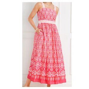 NWT Voile Fit & Flare Maxi Dress - Damask Bouquets, sz 10